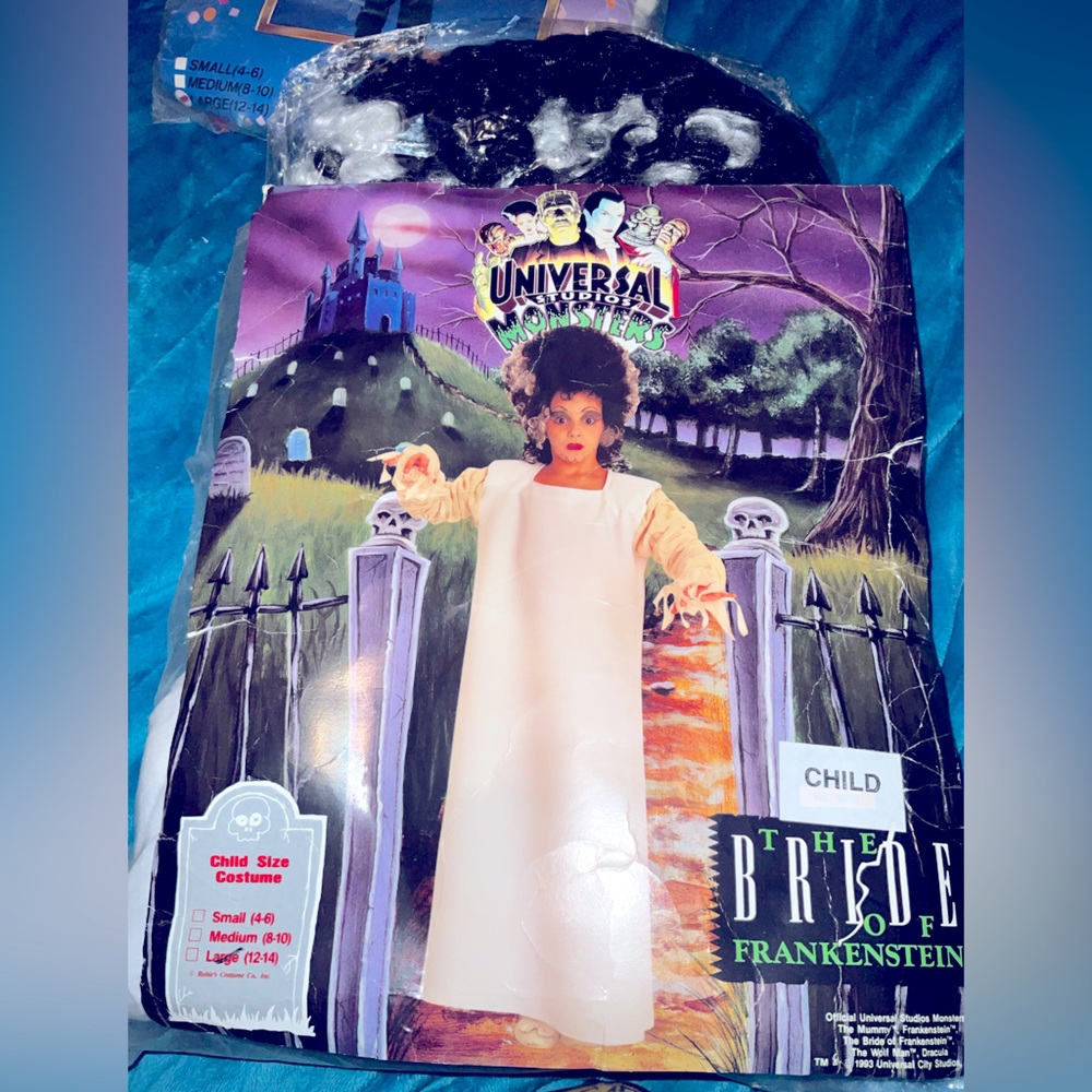 NW 1993 Bride of Frankenstein VINTAGE Costume Universal Studios licensed sz LRG